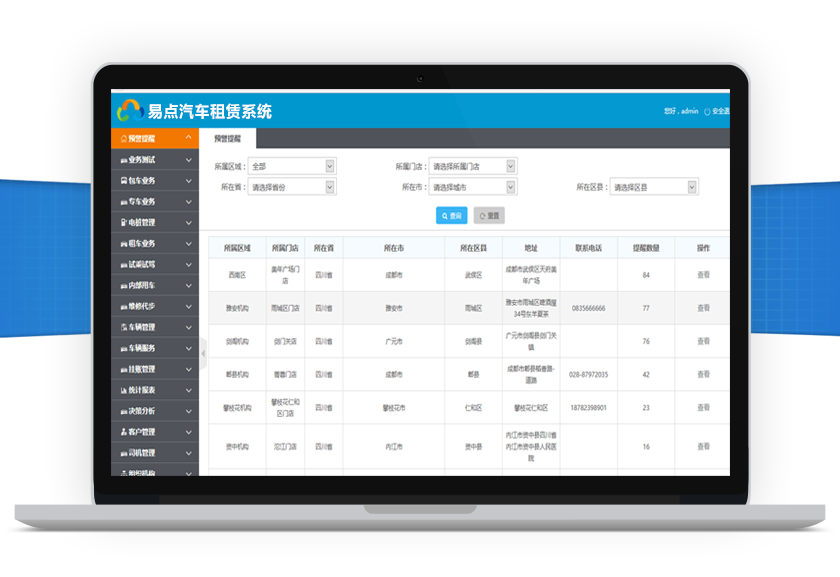 聯(lián)合電動(dòng)牽手易點(diǎn)汽車租賃系統(tǒng)